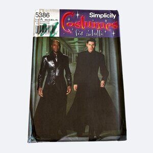 Simplicity Sewing Pattern 5386 Men Matrix Jacket Coat XS S M L XL Uncut Vtg Y2K